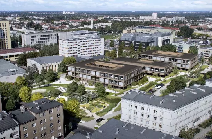 Collegium Pharmaceuticum Uniwersytetu Medycznego w Poznaniu - wizualizacja, proj. Rysy Architekci