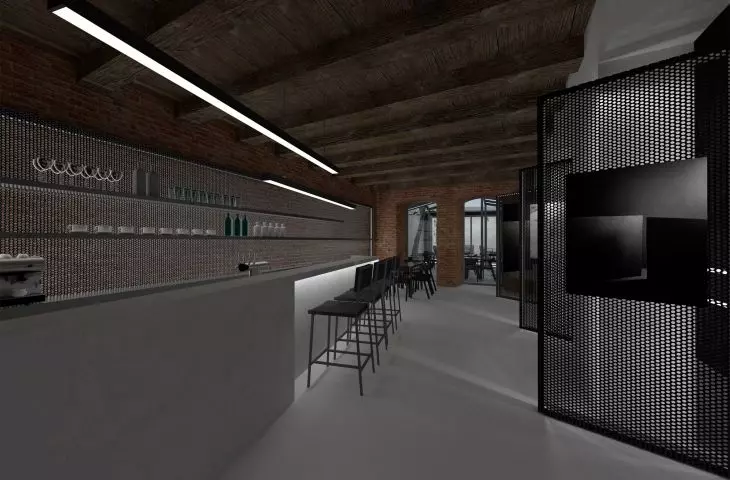 Bar umieszczony jest w centralnym punkcie galerii