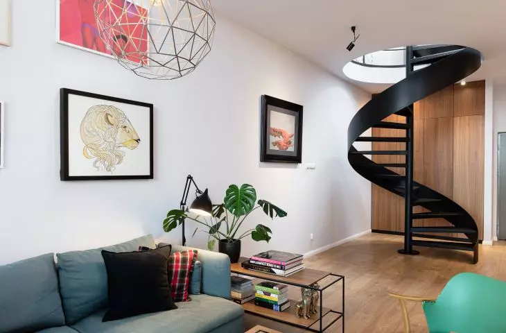 Living room with mezzanine
