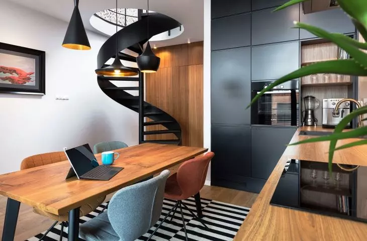 Living room with mezzanine