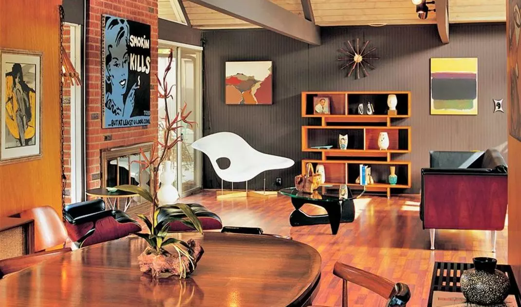 The furniture has gently curved shapes