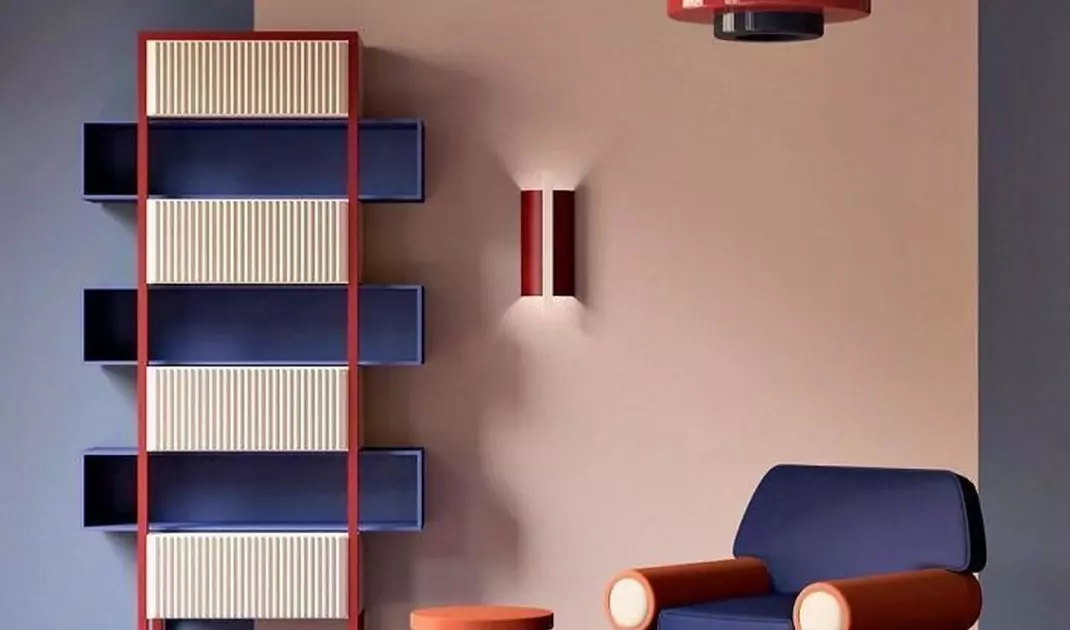 Colors in the interior in the mid-century modern style