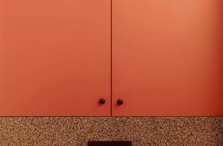 Brick color in the bathroom