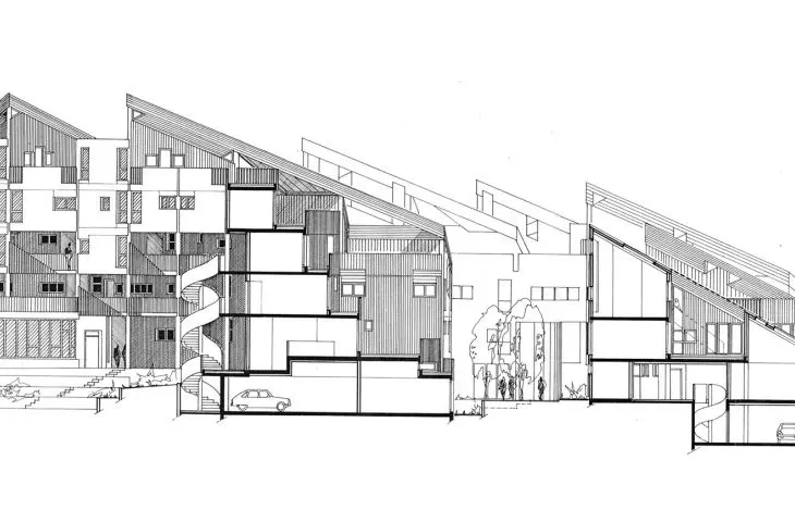 A residential complex in Saint-Dizier, France; cross section