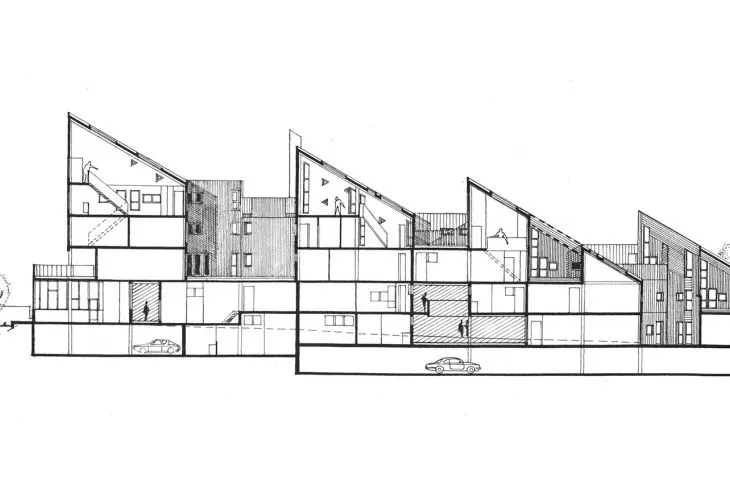 A residential complex in Saint-Dizier, France; cross section