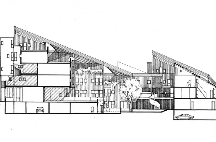 A residential complex in Saint-Dizier, France; cross section