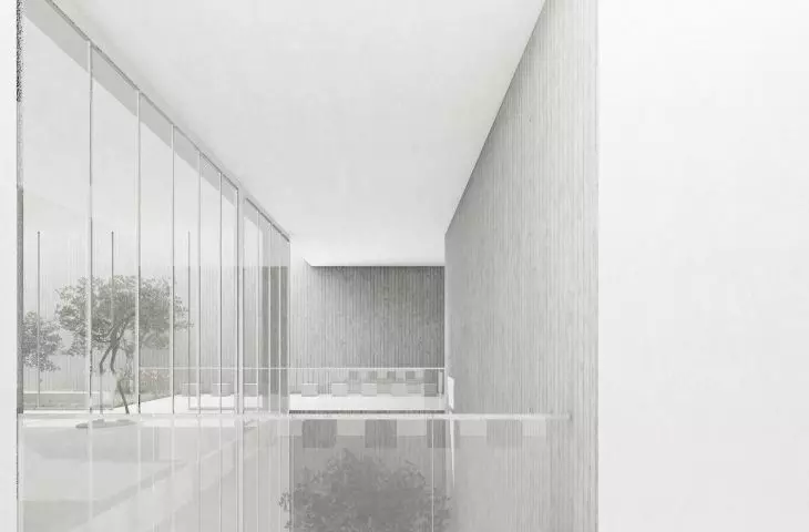 Projekt nowego obiektu muzeum w Treblince, foyer