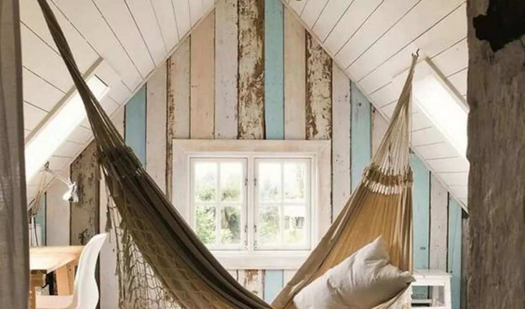 Decorative and comfortable hammock in the interior