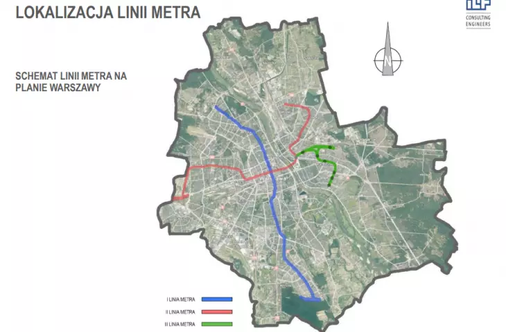 Schemat metra w Warszawie