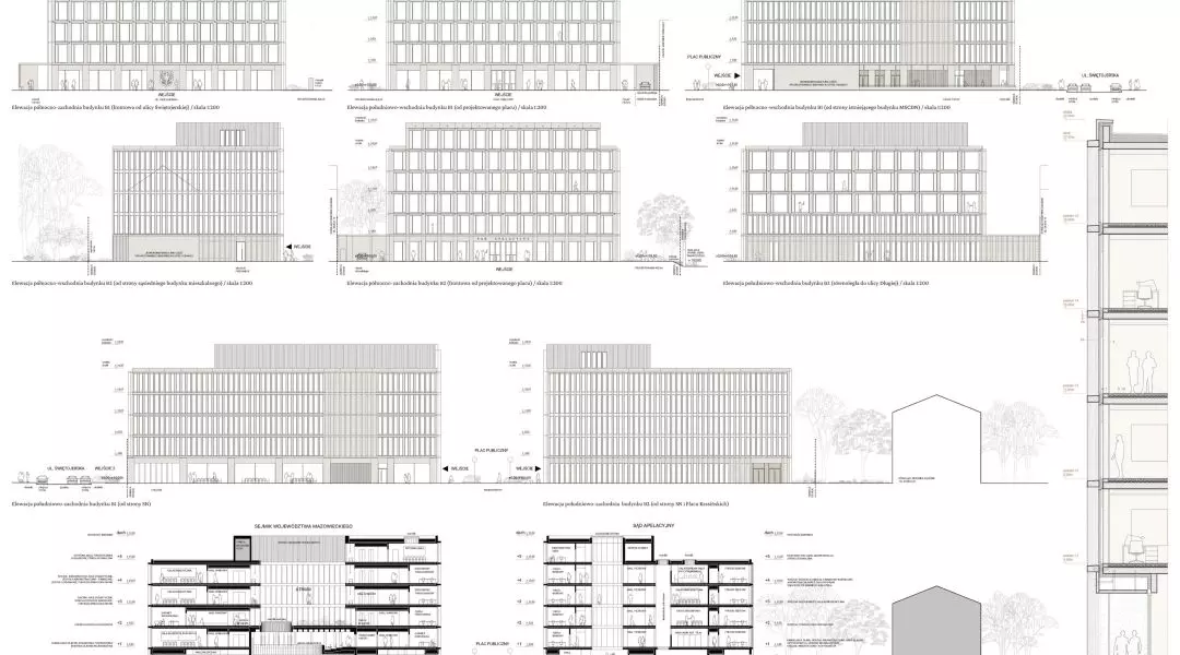 I Nagroda w konkursie na projekt budynków Sądu Apelacyjnego i Sejmiku Województwa Mazowieckiego
