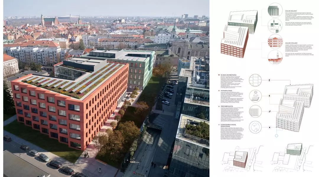 III Nagroda w konkursie na projekt budynków Sądu Apelacyjnego i Sejmiku Województwa Mazowieckiego
