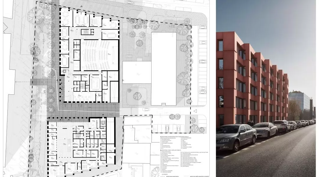 III Nagroda w konkursie na projekt budynków Sądu Apelacyjnego i Sejmiku Województwa Mazowieckiego