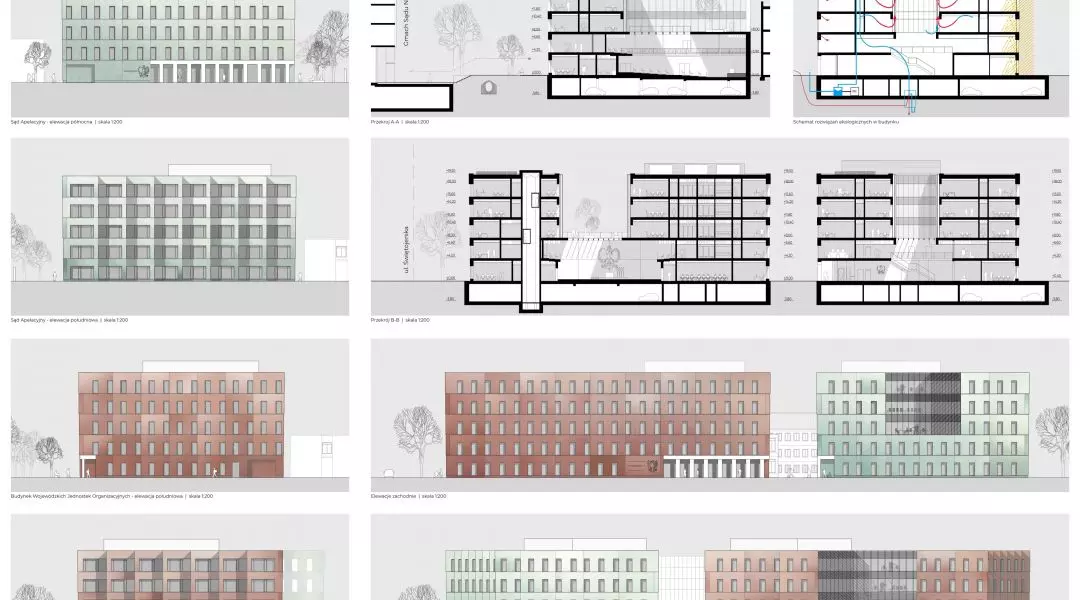III Nagroda w konkursie na projekt budynków Sądu Apelacyjnego i Sejmiku Województwa Mazowieckiego