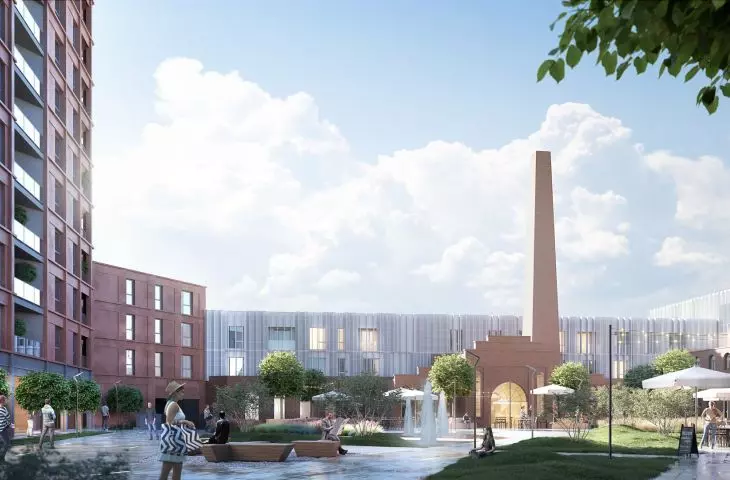 Residential complex at 1 Kolejowa Street in Poznań - visualization