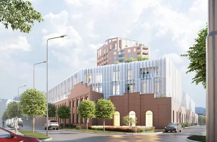 Residential complex at 1 Kolejowa Street in Poznań - visualization