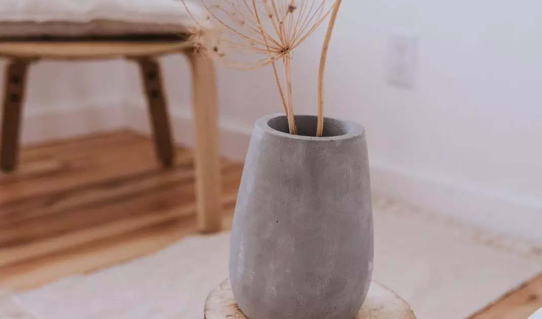 As a decoration, dried flowers in an original vase will work great.