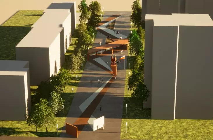 The strip mall is to connect Akademicka Street and Maria Sklodowska-Curie Street