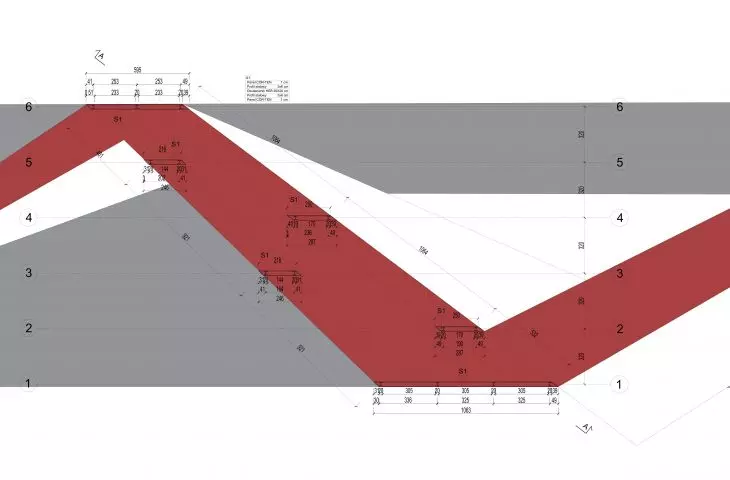 Project of the Passage of the Polish Armed Forces in the West, roof plan