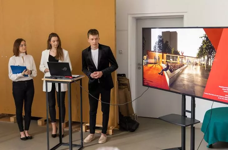 Presentation of the project, from left: Jolanta Wilczewska, Magdalena Budziszewska, Tomasz Łaszczuk  