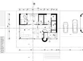 Minimalist house with a flat roof near Wyszków by BIAS studio - projection