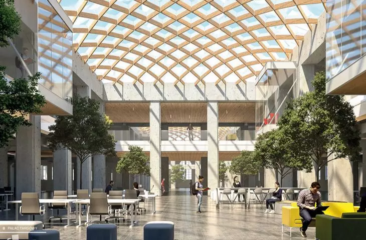 Projekt „Zielone Targi MTP”, wnętrze Placu Targowego