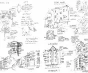 Sketches in the course of the thesis