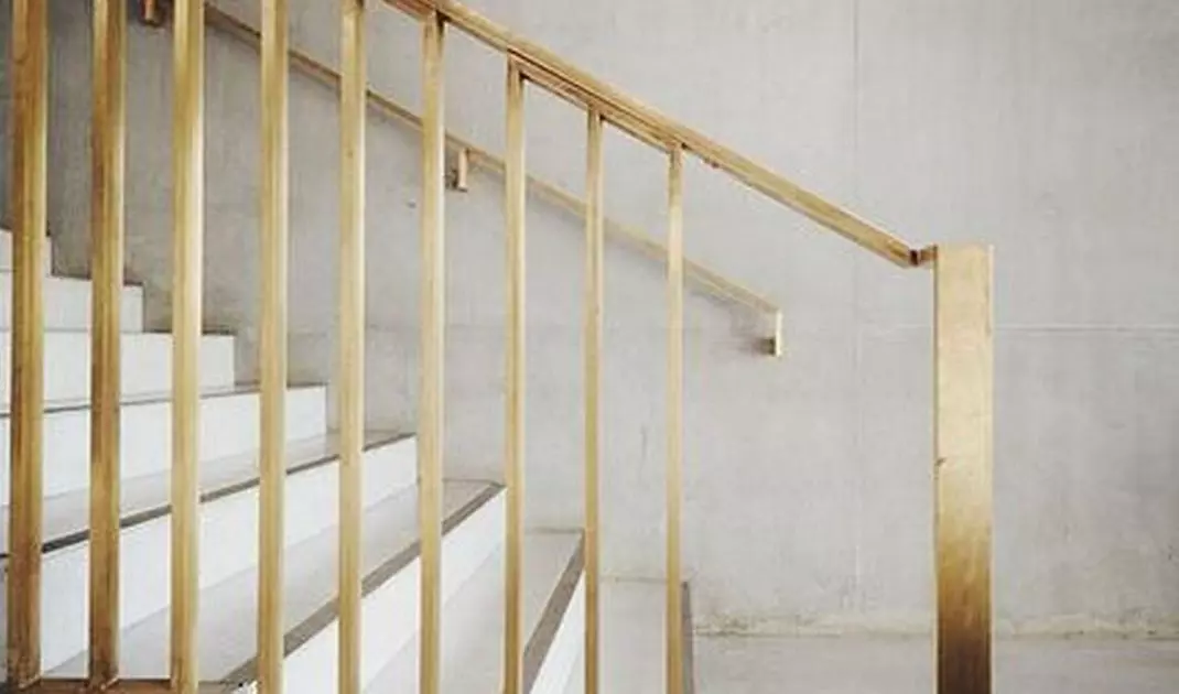 Gold-colored balustrade
