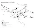 schematy lokalizacji i starożytnych dróg