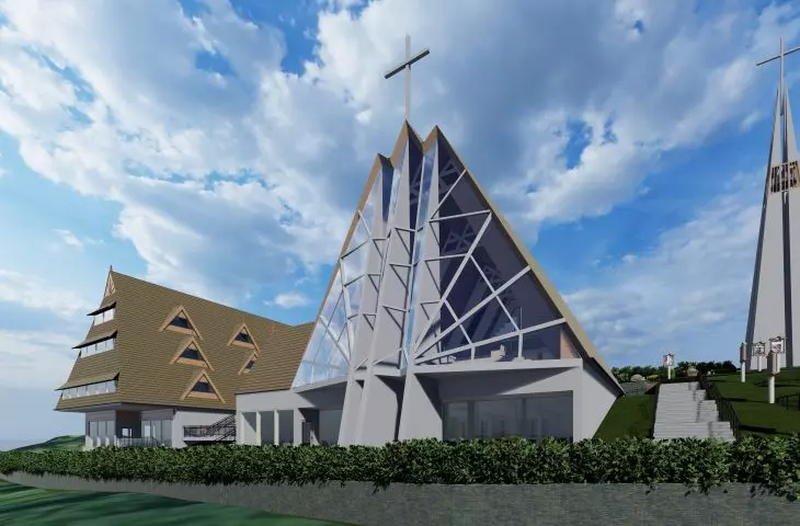 Projekt Ośrodka Kontemplacji z Kaplicą oraz Ogrodem Różańcowym
