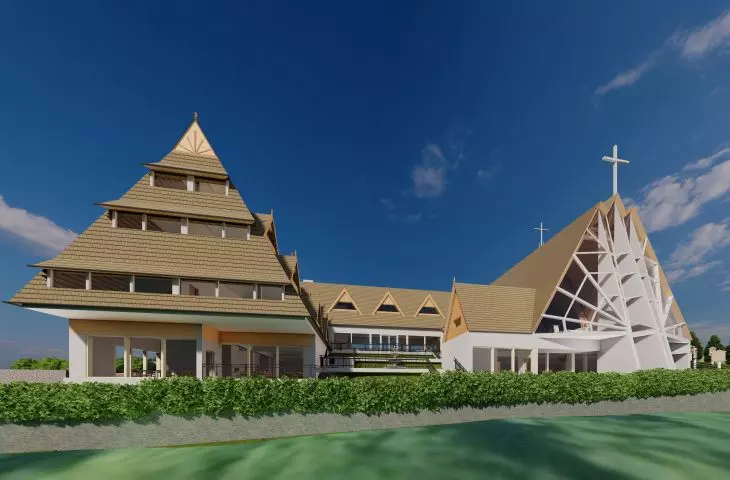 Projekt stara się nawiązać do architektury regionu