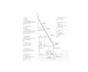 Design of the Contemplative Center, cross-sectional fragment