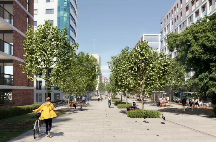 Okrzei Street - visualization