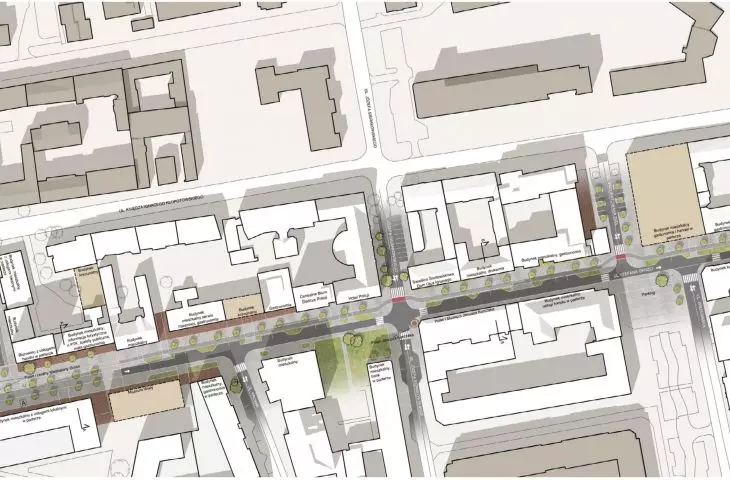 Okrzei street - project