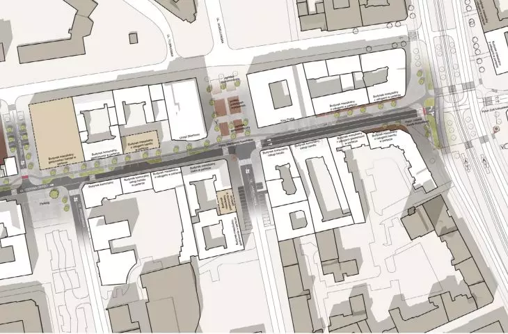 Okrzei street - project