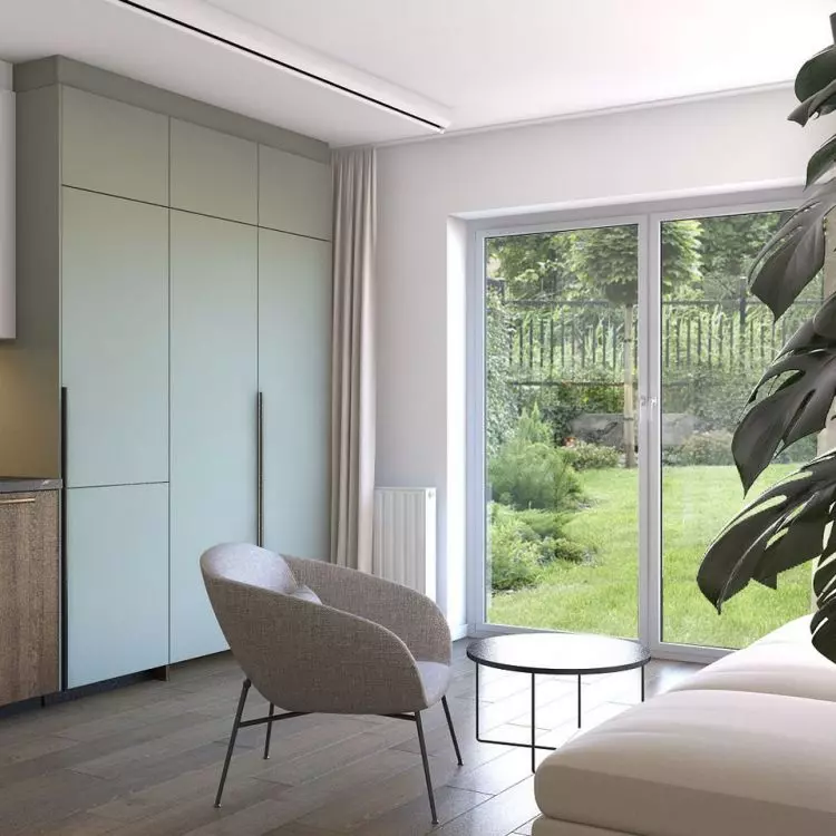 Kitchen cabinetry in an attractive color combination