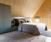 On the mezzanine there is a bedroom