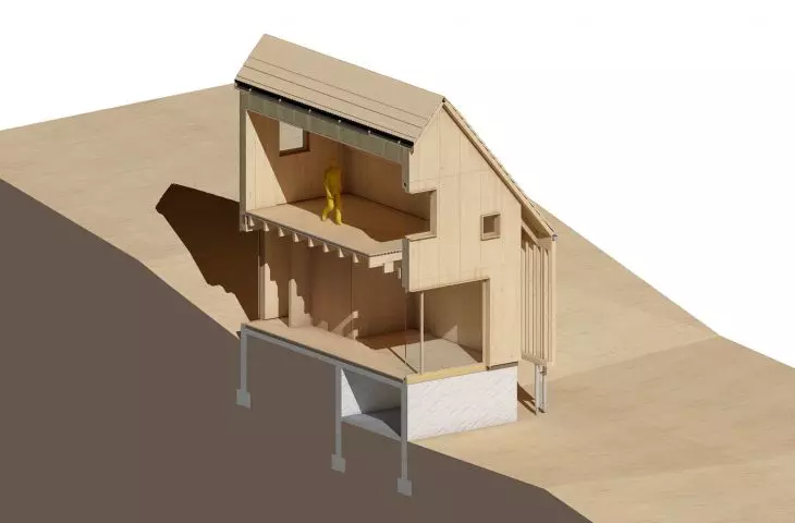 HONAY HOUSE, model, przekrój