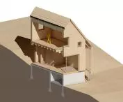 HONAY HOUSE, model, przekrój