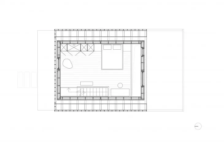 HONAY HOUSE, mezzanine floor plan