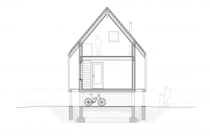 HONAY HOUSE, cross-section