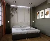 Projekt adaptacji wnętrz Browaru Mieszczańskiego we Wrocławiu, pokój hotelowy