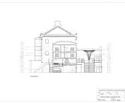 Interior adaptation project of Browar Mieszczański in Wrocław, cross-section B-B