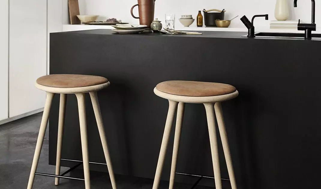 Wooden hockers in Scandinavian style