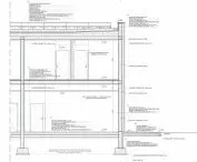 Wyróżnienie honorowe w konkursie na projekt Domu Sportowca, fragment przekroju