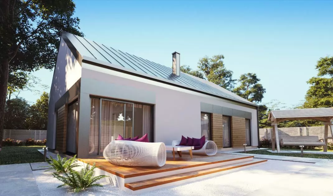 Design of a house with a terrace - uA115