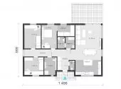 Design of a house with a terrace - uA115