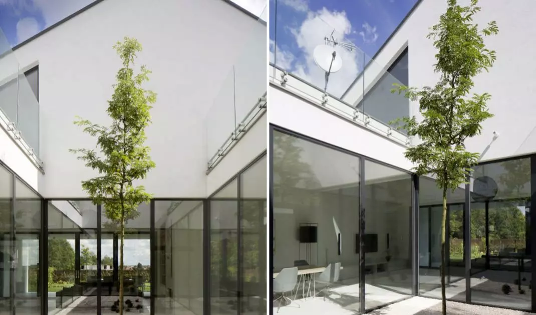 Dom z atrium w Gliwicach projektu INOSTUDIO architekci