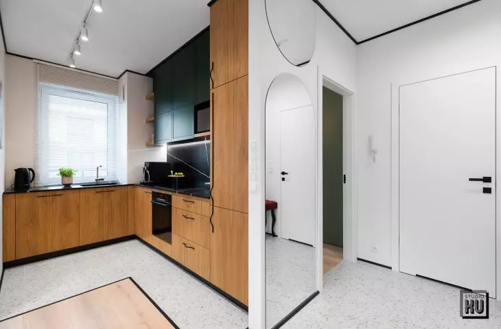 Hallway and kitchen