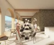 Restaurant overlooking the countryside