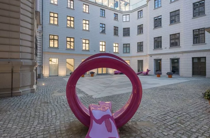 Lodz Art Museum expansion, courtyard